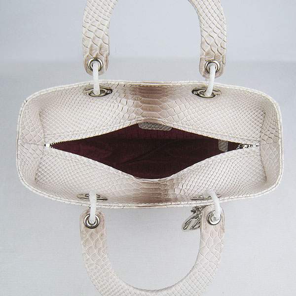 Christian Dior 1886 Snake Leather Shoulder Bag-Gray